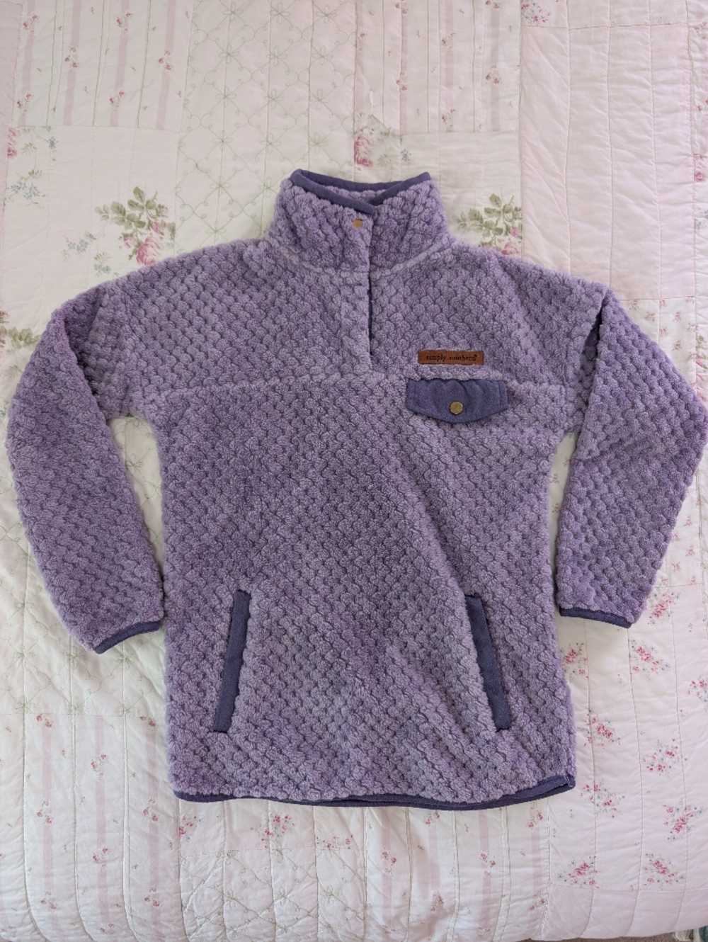 Simply Southern Lavender Sherpa Pullover